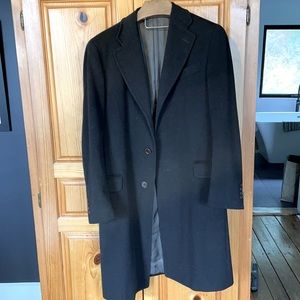 Men’s Canali Overcoat 38R. Olive green Wool cashmere